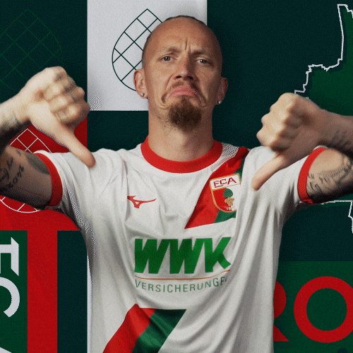 Marius Wolf Thumbs Down GIF by FC Augsburg 1907