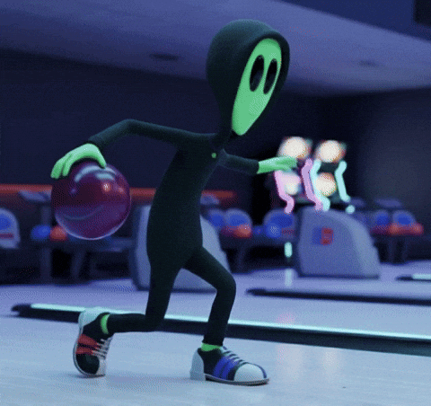 Bowl Bowling GIF by Lonely Aliens