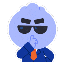 Agent Be Quiet Sticker by Kudai