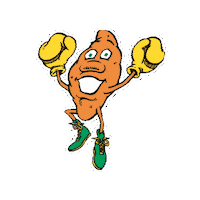 Boxing Potato Sticker by NC SweetPotatoes