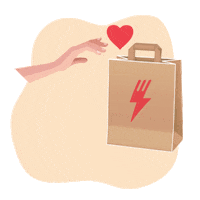 ForkyInfo love heart food delivery Sticker