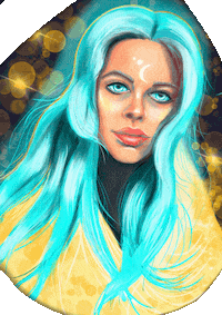 ekaterinaskyart art girl woman star GIF