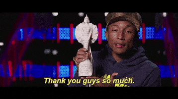 happy pharrell williams GIF by BRIT Awards