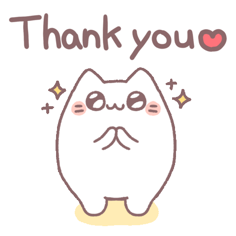 Cat Thank You Sticker