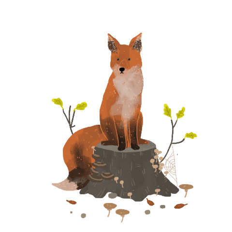 Fox Tree Sticker by Lara Paulussen