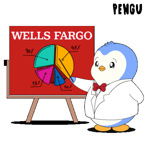 Wells Fargo Penguin Sticker by Pudgy Penguins