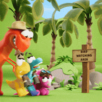 Exploring Lets Go GIF by Claynosaurz