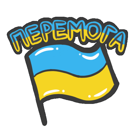 kosmosasha blue yellow flag ukraine Sticker