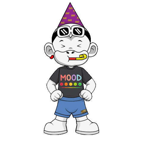 Mood White Monkey Sticker by Zhot