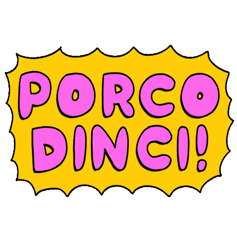 Porc Parolacce Sticker by Luigi Segre