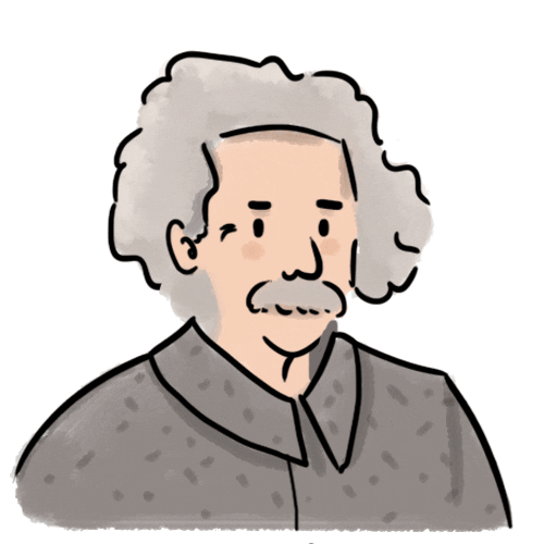 Einstein Doute Sticker by Artips