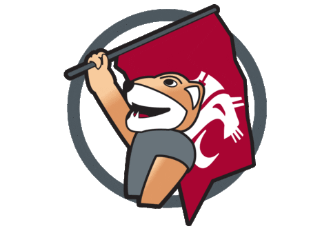 Washington State Cougars Gocougs Sticker by WSU Pullman
