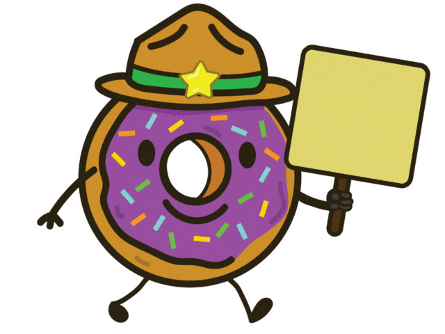 Leave No Trace Donut Sticker by Pikes Peak