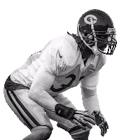 peanuttillman football black and white ready get ready Sticker