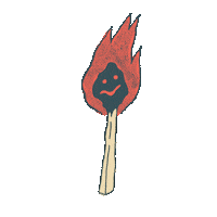 kindagreat fire great match burning Sticker