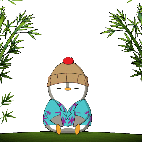 Breathe Inner Peace Sticker by Pudgy Penguins
