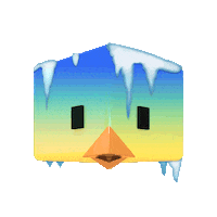 PIOUCUBE cool winter emoji cold Sticker
