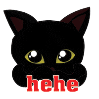 Happy Black Cat Sticker