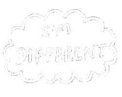 Text Im Different Sticker by Abitan