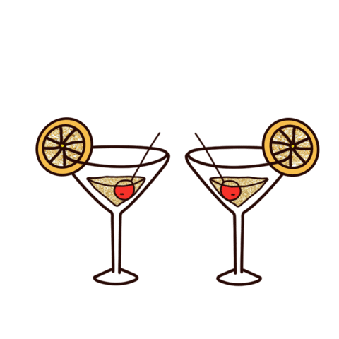 Party Drink Sticker by Micas
