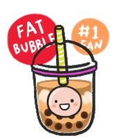 Grab Boba Sticker by Fat Bubble Group