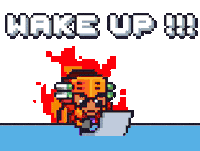 Angry Wake Up Sticker by Potatozzz by 9GAG