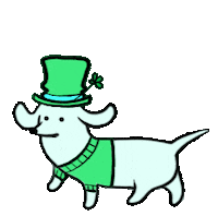 St Patricks Day Dog Sticker by Stefanie Shank