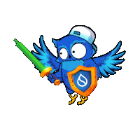 Flying Green Bar Sticker by BigBrains