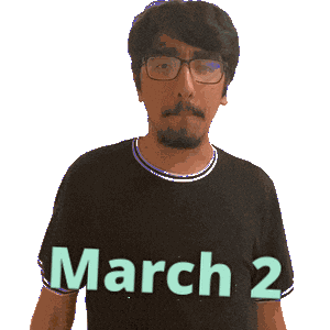 March 2 Sticker