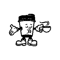 CapuletandCo coffee cup capulet and co capulet co Sticker