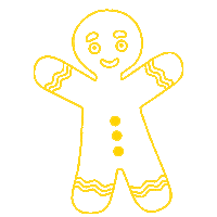 Gingerbread Man Dab Sticker by BILLA