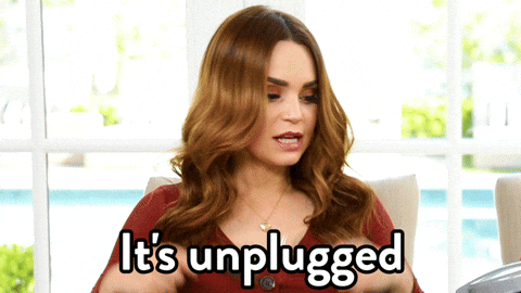 Unplugging gif