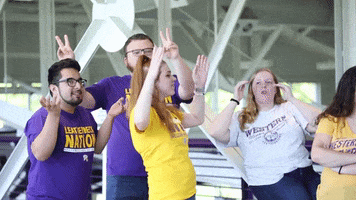 dance soar GIF by Western Illinois University