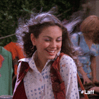 Mila Kunis Smile GIF by Laff