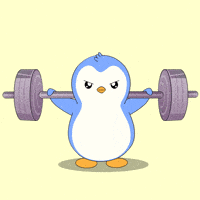Working Out No Pain No Gain GIF by Pudgy Penguins