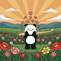 I Love You Hearts GIF by Kanpai Pandas