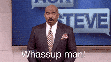 wassup man hug GIF by Steve Harvey TV