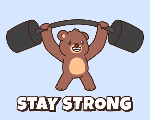 Stay Strong Teddy Bear GIF