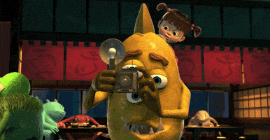 monsters inc photography GIF by Disney Pixar