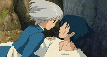 howl's moving castle hug GIF