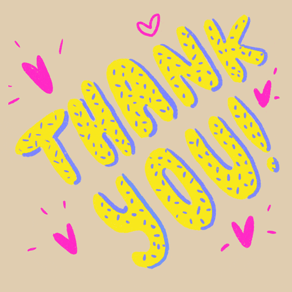 Thanks Thank You GIF by curly_mads by curly_mads