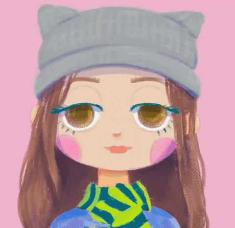 Cute Character Blinking GIF by graciekathryn