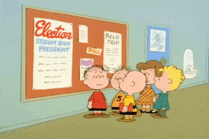 Youre Not Elected Charlie Brown GIF by Peanuts