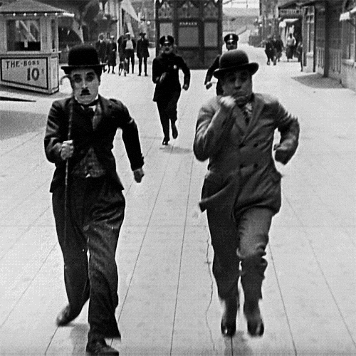 Giphy - Black And White Running GIF