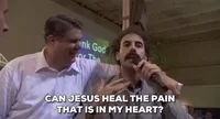 Sacha Baron Cohen Faith Healing GIF