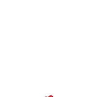 Digital art gif. A single red heart floats up like a balloon on a white background. 