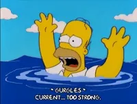 Drowning Homer Simpson GIF