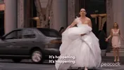 Its Happening Wedding Dress GIF by Peacock via giphy.com