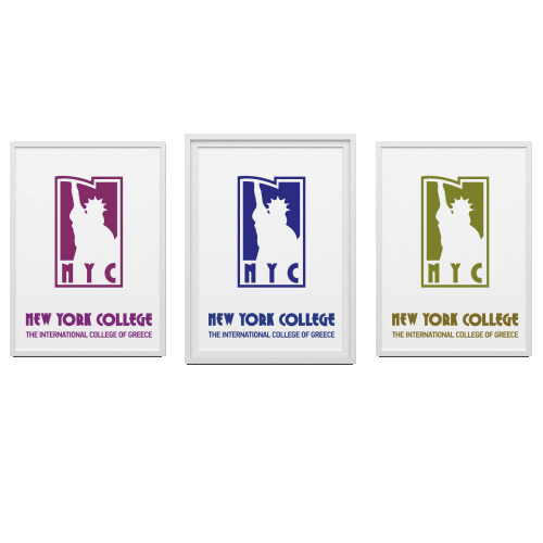 New York College Greece Sticker