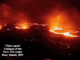 geologypage hawaii time lapse collapse geology GIF